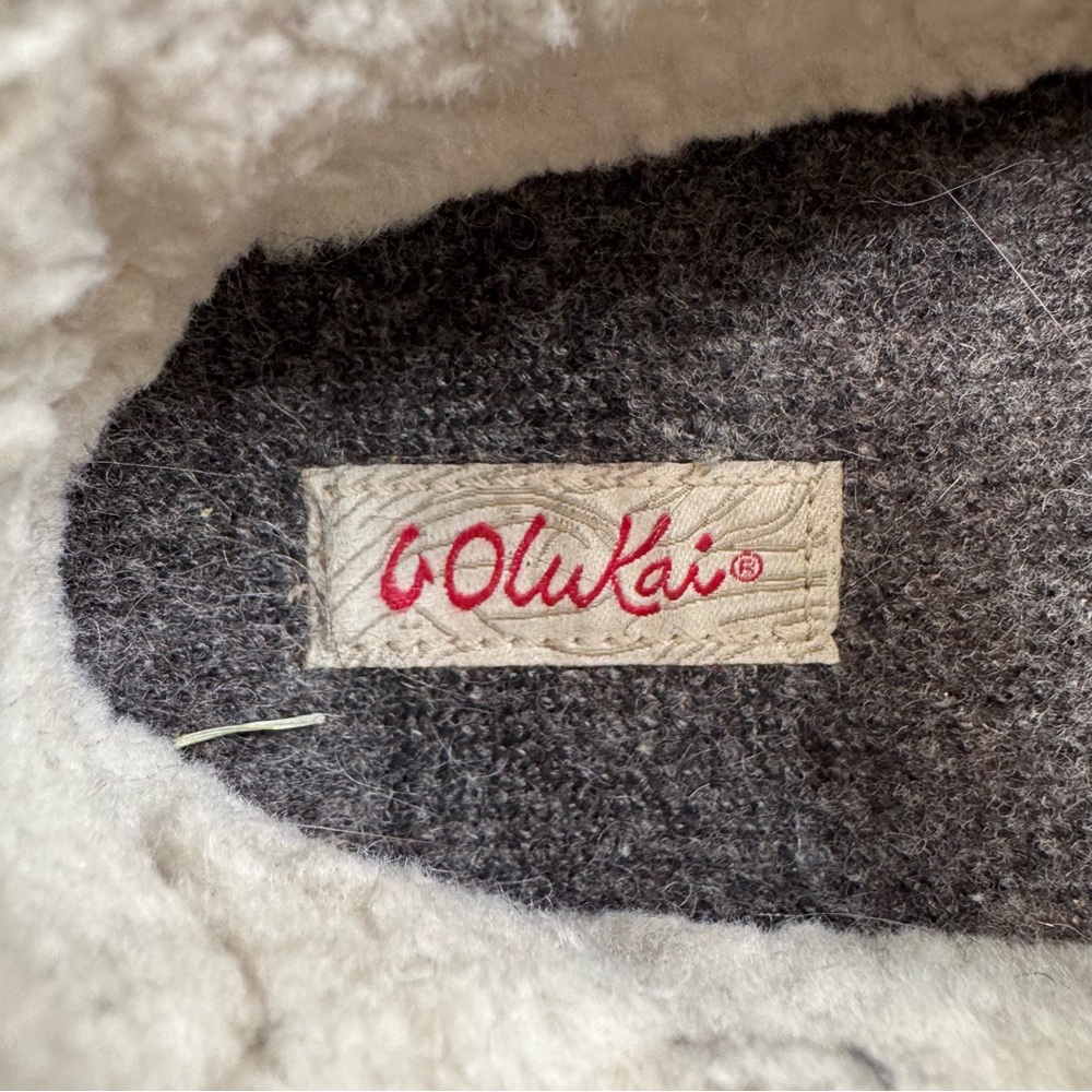 Olukai Women’s Brown Leather Nohea Slippers Size 10 - Picture 7 of 8